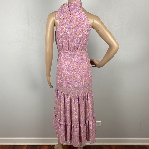 NEW LIKELY PINK FLORAL MIDI DRESS - Picture 8 of 9